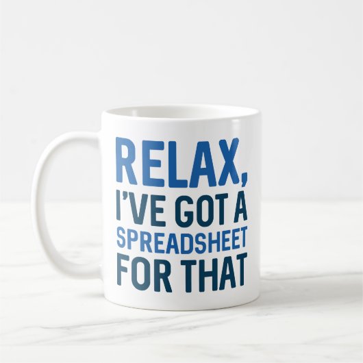 Ontspan me dat ik een spreadsheet heb koffiemok (Links)