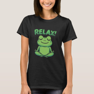 Ontspan Mediterende Kikker Pad Grappige Yoga Zen M T-shirt