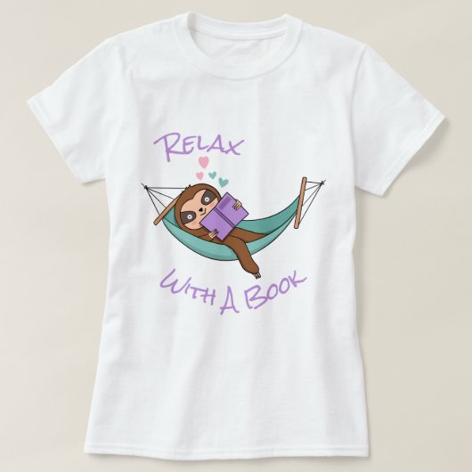 Ontspan met een boek t-shirt (Design voorkant)