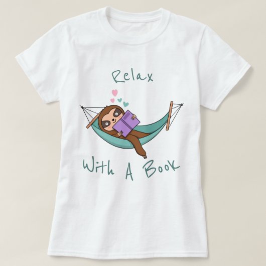 Ontspan met een boek t-shirt (Design voorkant)