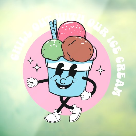 Ontspan Met Ons Ijs Raamsticker (Vel 3)