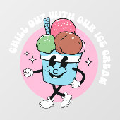 Ontspan Met Ons Ijs Raamsticker (Vel)