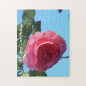 Ontspan met onze Stunning Aanpasbare Roze Roos Legpuzzel (Verticaal)