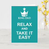 Ontspan & neem het gemakkelijk Vaderdag blauwgroen Kaart (Gele Bloem)