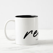 Ontspan niets onder controle Two-Tone koffiemok is Tweekleurige Koffiemok (Links)