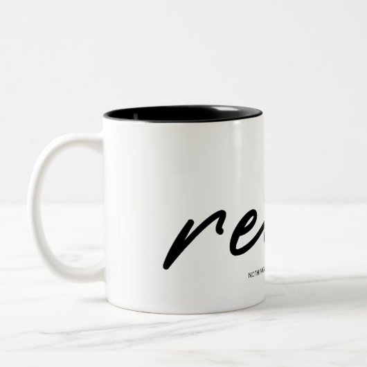 Ontspan niets onder controle Two-Tone koffiemok is Tweekleurige Koffiemok (Links)