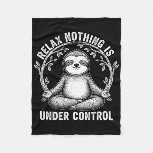 Ontspan Niks Is Onder Controle Grappige Cute Luiaa Fleece Deken