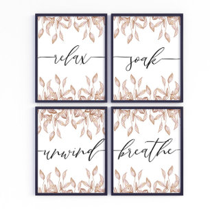 Ontspan Ontspan Weken Badkamer Muurkunst Sets