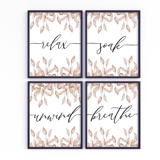 Ontspan Ontspan Weken Badkamer Muurkunst Sets