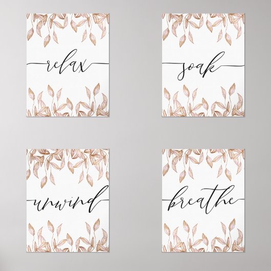 Ontspan Ontspan Weken Badkamer Muurkunst Sets (Voorkant)