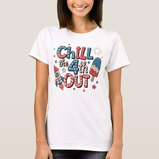 Ontspan op 4 juli t-shirt (Voorkant)