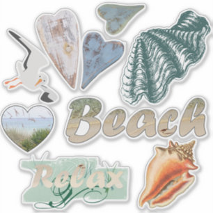 Ontspan op het strand Collectie Sticker