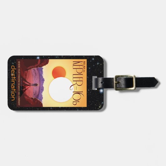 Ontspan op Kepler 16b-advertentie voor het ruimtev Bagagelabel (Voorkant horizontaal)