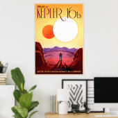Ontspan op Kepler-16b Poster (Thuiskantoor)