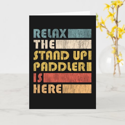 Ontspan opstand-peddel, SUP Paddle Board Cadeft Kaart (Gele Bloem)