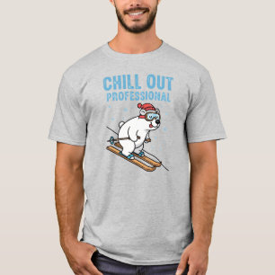 Ontspan Professioneel Skiën met IJsberen T-shirt