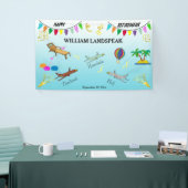 Ontspan, reis, geniet van een fijne pensionering spandoek (Beurs)