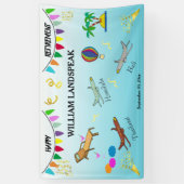 Ontspan, reis, geniet van een fijne pensionering spandoek (Verticaal)