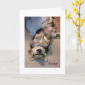 Ontspan, rust en herstel Wenskaart Kaart (Gele Bloem)