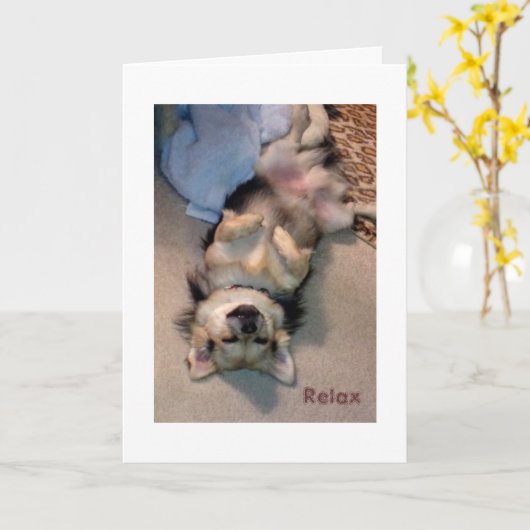 Ontspan, rust en herstel Wenskaart Kaart (Gele Bloem)