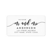 Ontspan Script De toekomst Mr en Mrs Address Etiket (Voorkant)