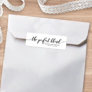 Ontspan Script Het Perfecte Bruilofts Favoriet Lab Etiket