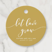 Ontspan Script Laat Liefde Groeien Bewerkbare Kleu Bedankjes Labels (Voorkant)