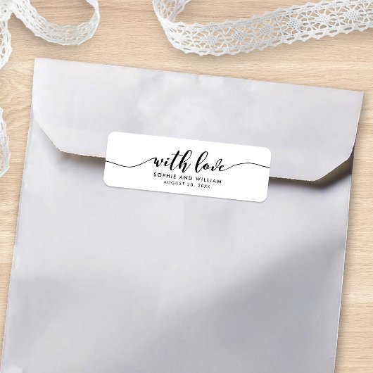 Ontspan Script Met Liefde Trouwcadeau Etiket