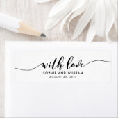 Ontspan script met liefdesweddenschap etiket (Insitu)