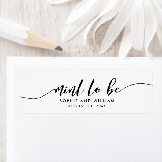 Ontspan Script Mint om te zijn bruiloft Favor Labe Etiket (Insitu)