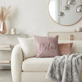 Ontspan Script Roos Kussen