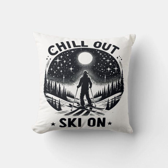 Ontspan Ski aan Kussen (Voorkant)