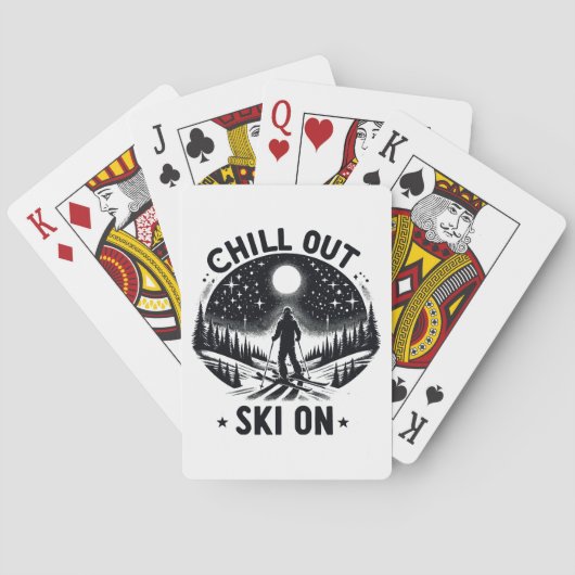 Ontspan Ski aan Pokerkaarten (Achterkant)