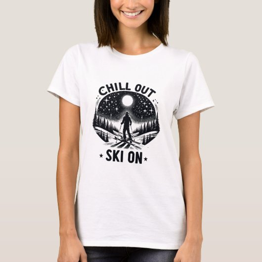 Ontspan Ski aan T-shirt (Voorkant)