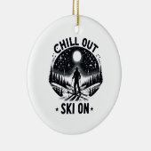 Ontspan skisport keramisch ornament (Rechts)