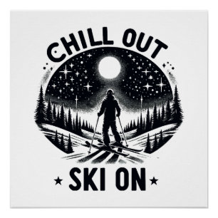 Ontspan skisport perfect poster