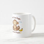 Ontspan Sommige Dagen Bananen Gewoon Monkey Koffiemok (Voorkant rechts)