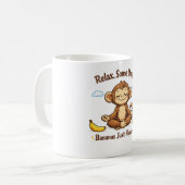 Ontspan Sommige Dagen Bananen Gewoon Monkey Koffiemok (Voorkant links)