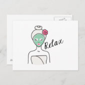 Ontspan Spa Beauty Briefkaart (Voorkant / Achterkant)