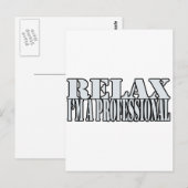 Ontspan t-shirt briefkaart (Voorkant / Achterkant)