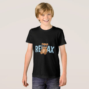 Ontspan Teddybeer met zonnebril Cartoon Design Tri-Blend Shirt