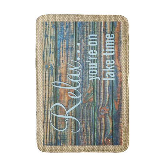 Ontspan u op het Quote Lake Time Badmat (Voorkant Verticaal)