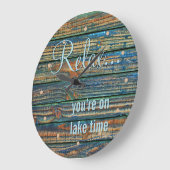 Ontspan u op het Quote Lake Time Grote Klok (Hoek)