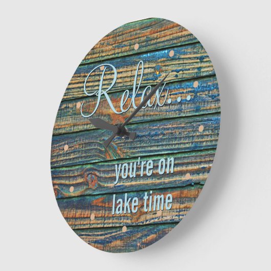 Ontspan u op het Quote Lake Time Grote Klok (Hoek)