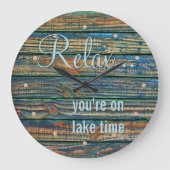 Ontspan u op het Quote Lake Time Grote Klok (Voorkant)