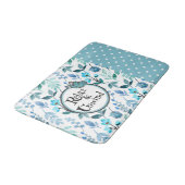 Ontspan & Uitrusten Teal Designpatroon Badmat (Gekanteld)