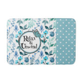 Ontspan & Uitrusten Teal Designpatroon Badmat (Voorkant)