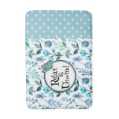 Ontspan & Uitrusten Teal Designpatroon Badmat (Voorkant Verticaal)