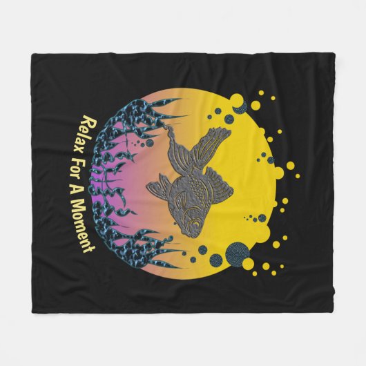 Ontspan uw gedachten onder het Zee en personalisee Fleece Deken (Voorkant (Horizontaal))