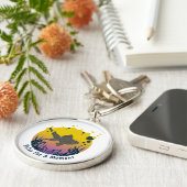 Ontspan uw gedachten onder het Zee en personalisee Sleutelhanger (Zijkant)